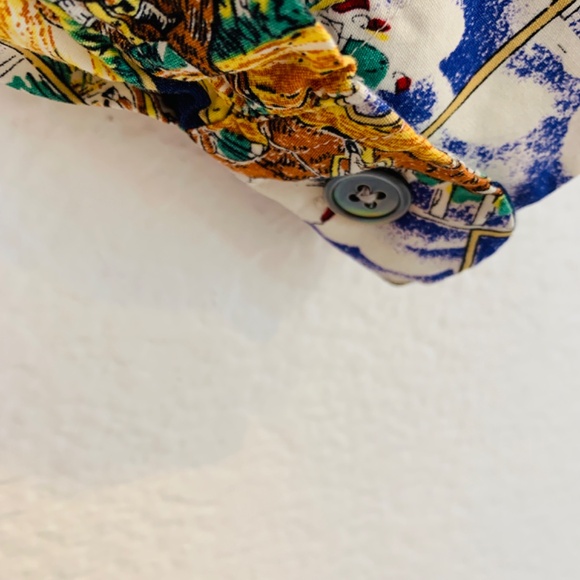 Vintage Banana Republic Button Up Shirt Medium Equestrian Horse Print Preppy - Picture 13 of 15